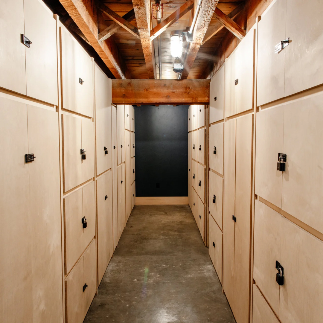 Wine club storage lockers